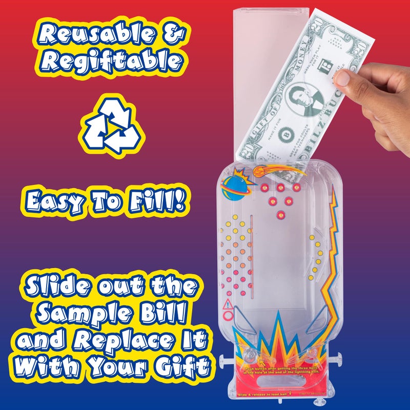 BILZ Money Puzzle for Cash  Gift Cards and Tickets - Money Maze - Perfect for Easter Baskets and Holiday Presents - Reusable Puzzle for Kids  Adults and All Ages - Cosmic Pinball - Image 5